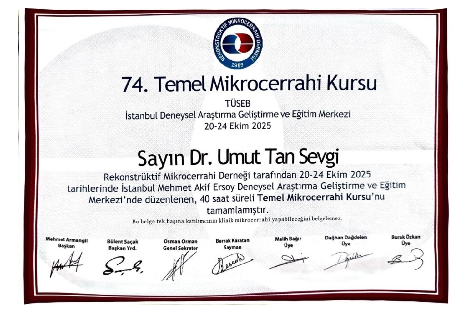 Op.Dr. Umut Tan Sevgi